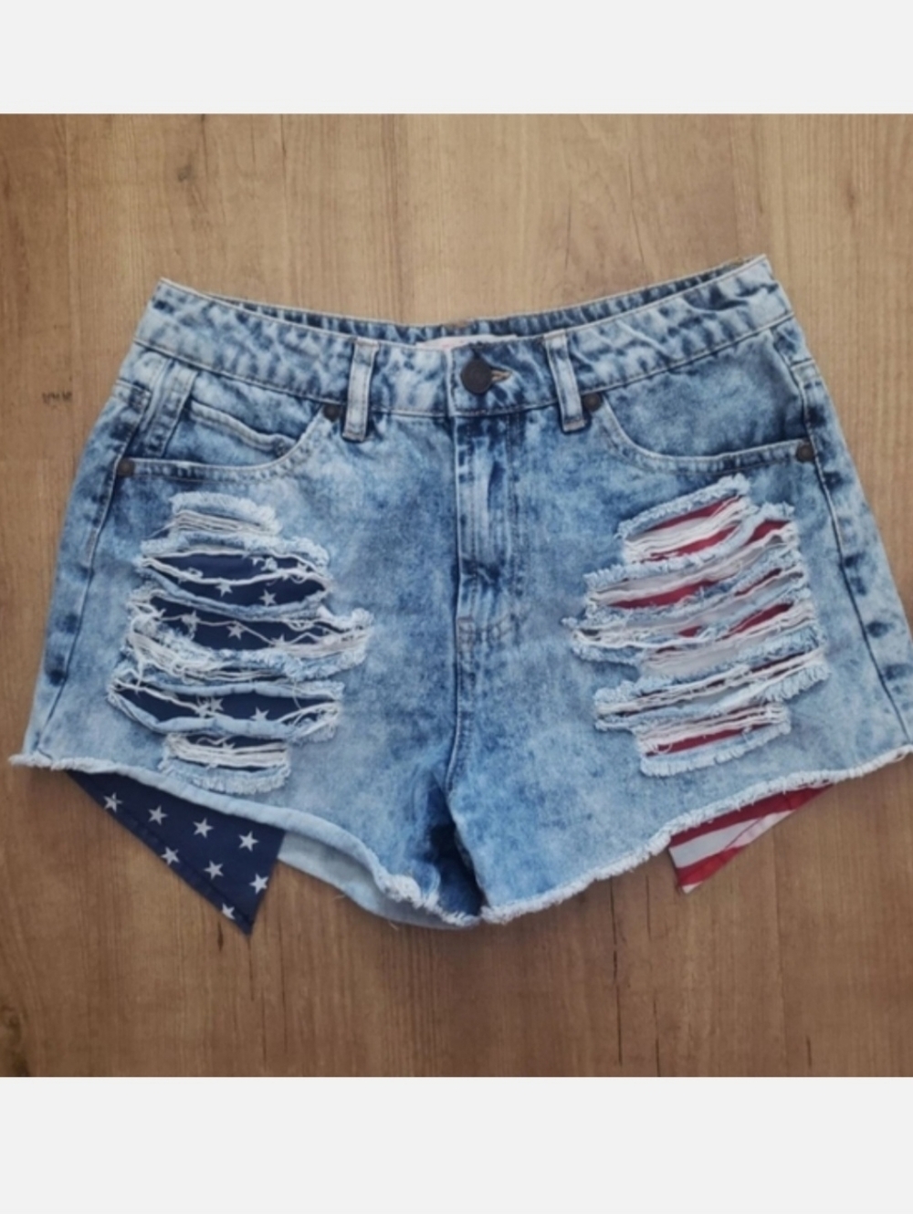Refuge Distressed Denim Shorts